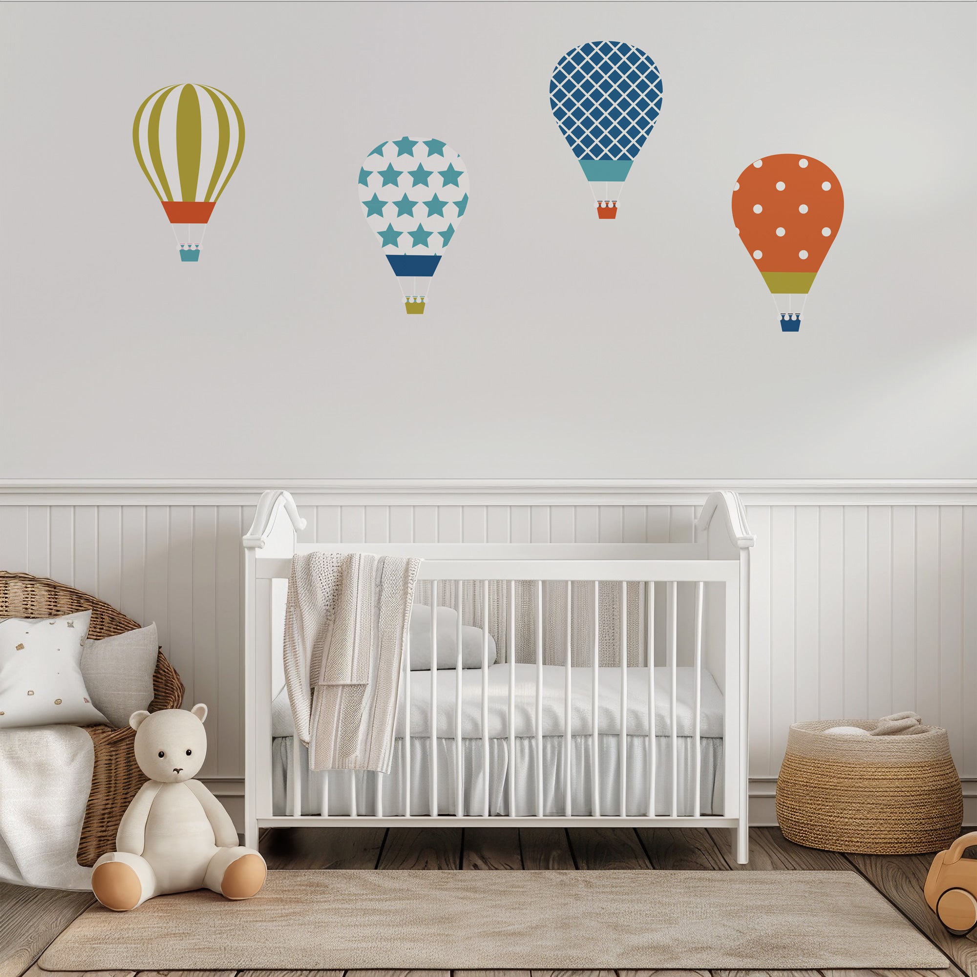 Boys Wall Decals Hot Air Balloons, Nursery Wall Stickers, Nursery Decor ...