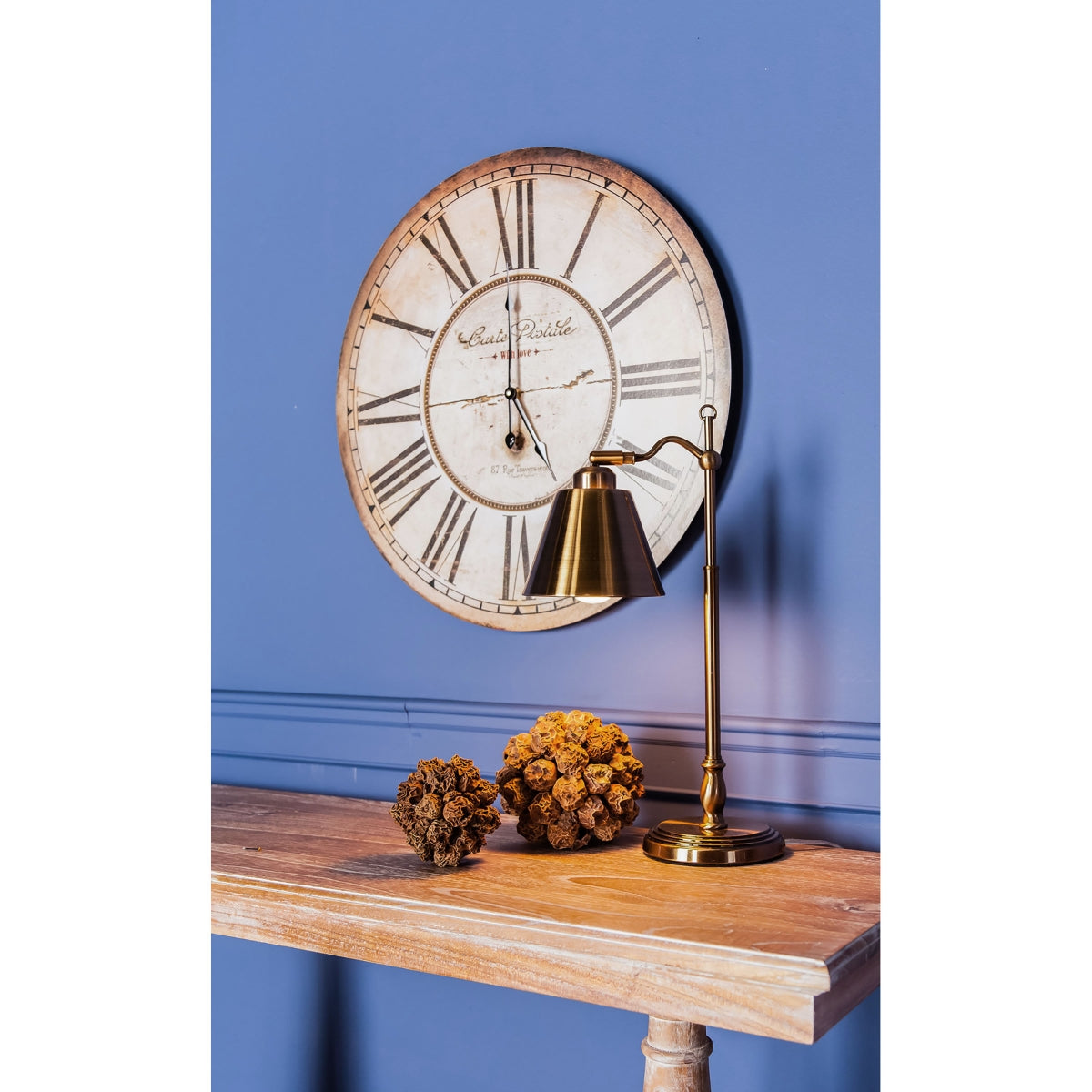 Wall Clock Large Vintage Antique Parisian, Kitchen Wall Clock