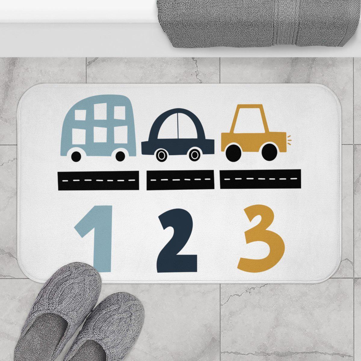 Boys Transport Bath Mat, Boys Shower Mats, Bathtub Mats, Bath Decor ...