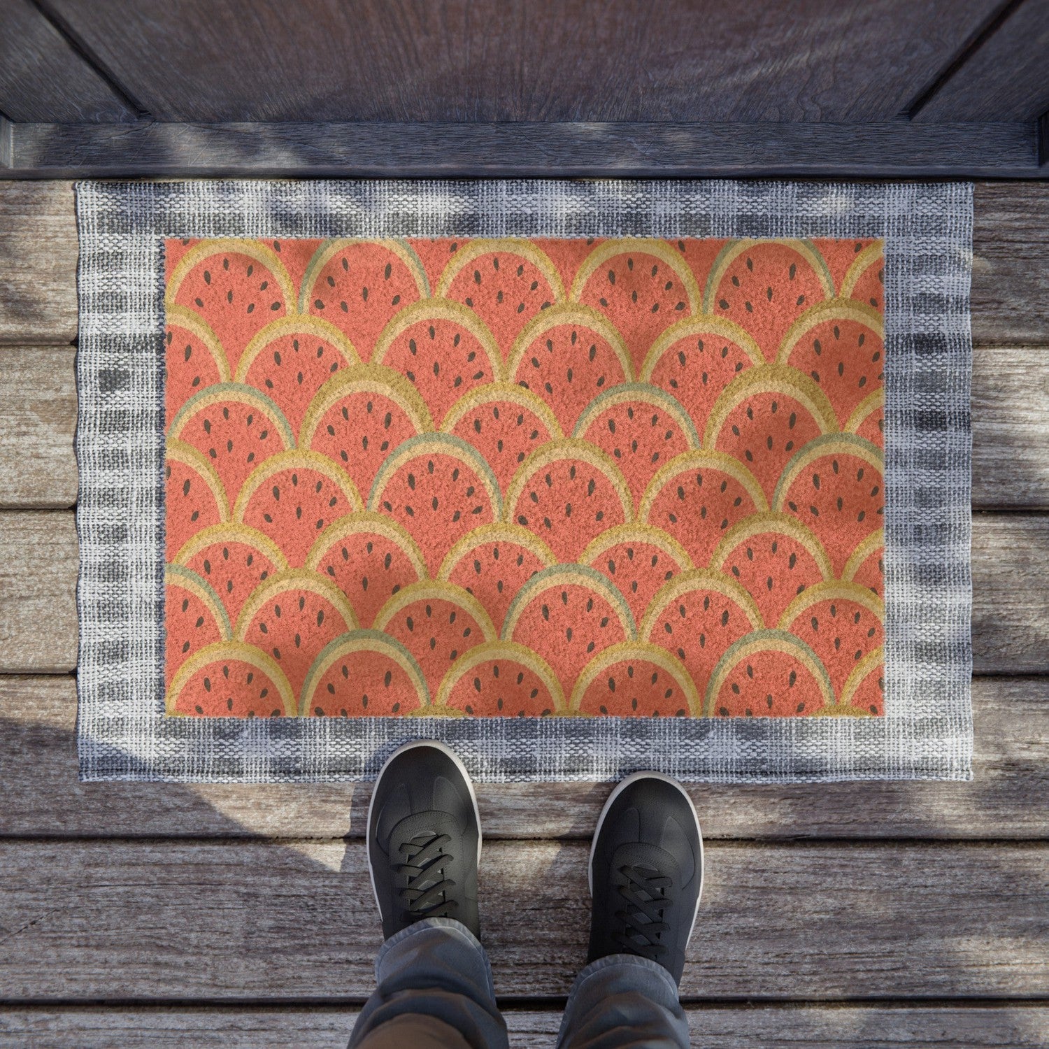 Front Door Mat Watermelon, Entry Mat, Foyer Mat, Indoor Outdoor Mat ...