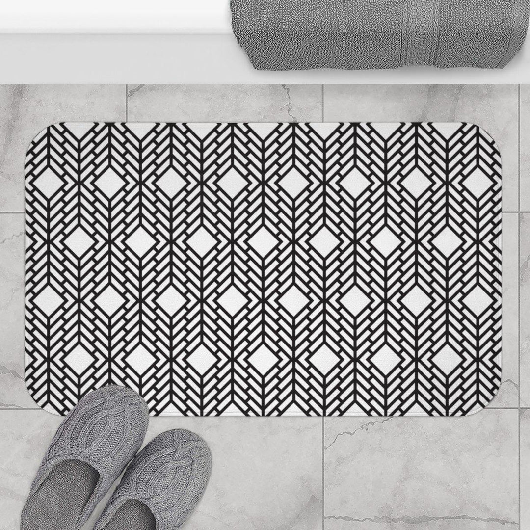 Bath Rug Black And White Hallway Rug Boho Black And White Bath Mat