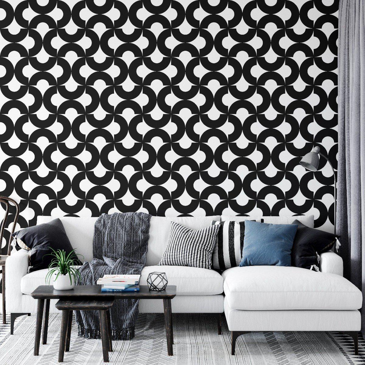 Black and White Abstract Female Line Art Self Adhesive Wallpaper CC255   CostaCover